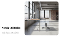 360-Degree Swivel Adjustable Industrial Stool Built-in Footrest Adjustable Industrialdesign Stool Stable Base Counter Chair Retro Design for Homeowners, Bar Owners, Adults, Cafe, Restaurant, Kitchen, Living Room