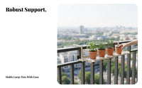 Space-Saving Hanging Railing Planter Easy to suspend & abovethe Pot planter holder Anti-Rust Plant Holder Adjustable hangers for Gardeners, Apartment Dwellers, Homeowners, Balcony, Patio, Fence, Porch