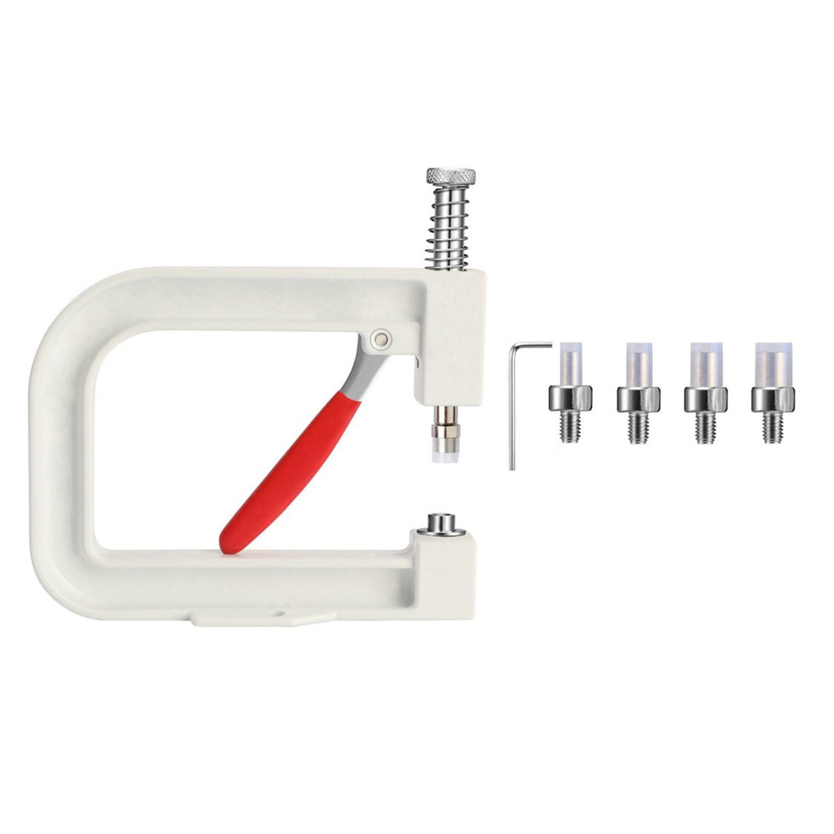 Hand Press Pearl Setting Machine Assorted-Size Pearl Setting Machine Compact Rivet Setters with Interchangeable Heads for Crafters