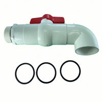 Drum Drain with Elbow PVC Barrel Discharge Tap with Lever Threaded Fitting for Workshops
