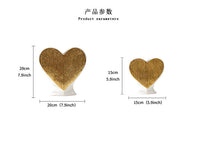 Romantic Heart-Shaped Ceramic Vase with Gold Finish for Home Decor