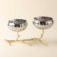 Bowl with Branch Base Sculptural Decorative Bowl Geometric Sculpture for Living Room