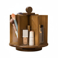 Large Capacity Rotating Makeup Organizer Multifunction Desktop Vanity Organizer Space Saving Cosmetic Storage Box Multi Compartment