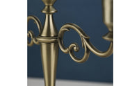3-Arm Candelabra Elegant Three-Arm Candelabra Three-Light Candelabrum Metal Decor Scrolled for Home Decorators, Dining Table