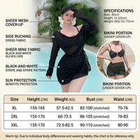 Girls' and Women's Three-Piece Bikini Sets, High-Waisted for with Padded Bra Support, Soft Milk Silk Material for Water Sports, Control Fit