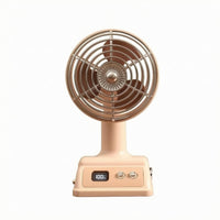 Type-C Retro Desktop Fan Adjustable Rechargeable Desktop Fan