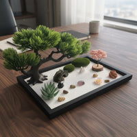 Miniature Landscape Model Meditation Mini Zen Garden Handmade Look for Desk