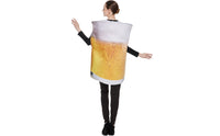 Beer Mug Costume Foam-Frothy-Looking Top Beer Glass Costume Printed Bubbles Performance Wear for Adults