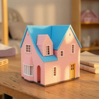 1/64 Model Villa Mini Villa Model Decorative Dollhouse for Collectors, Hobbyists