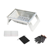 Portable Folding Ember-Fired Grill Heat-Resistant Folding Ember-Fired Grill Good Air Ventilation Compact Barbecue Rack for Backyard