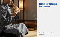 Bamboo Pan Flute, 22 Tubes, G/F/C Key, Upright Blow, Professional Ethnic Instrument for Adults and Students