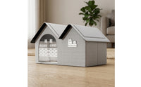 Cat House with Door Curtain Insulated Cooling Pet House Summer Scratch-Resistant for Cats, Living Room