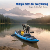 Inflatable Kayak, Durable Canoe, Thickened, Wear-Resistant, Fishing & Drifting Boat