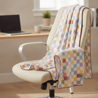 Double-Sided Lamb Fleece Casual Blanket Shawl for Home and Office