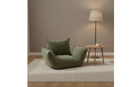 High-Density Filling Convertible Sofa Bed Removable Washable Cover Adjustable Floor Sofa Skin-Friendly Textile Foldable Lazy Chair Sturdy Steel Frame for Bedroom, Living Room
