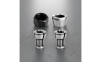 4 Pieces M17 Collet Nut Set Slotted Design 6x16.5 Collet Set Easy to Install Tool Accessory for Metalworking
