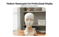 Female Mannequin Head with Shoulders Versatile Cosplay Head Prop Female Hairpiece Display Bust for Cosplayers, Retailers, Salon, Photoshoots