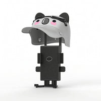 Helmet-Shaped Handlebar Phone Mount with Sun Shade Adjustable Handlebar Phone Holder Anti-Glare Universal for Riders, Delivery Drivers, Bikes, Electric Scooters