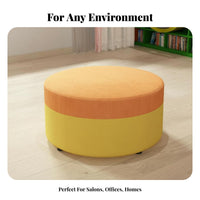 Round Pouf Comfortable Padded Seat Round Stuffed Pouf Multi-Purpose Indoor Seating for personalizeders, Business Owners, Waiting Area, Retail shop, Bedroom