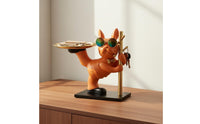 French Canine Key Tray Creative Design Dog Figurine Key Holder French Canine Statue Tray Multi-Functional for Desktop