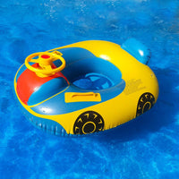 Inflatable Sitting-in Car Cute Young Child Pool Swim Aid with Seat Buoyant