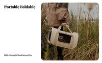 Adjustable Strap Foldable Cat Bag Seatbelt Compatible Foldable Cat Carrier Lightweight for Travelers, Car Rides, Vet Visits, Daily Outings