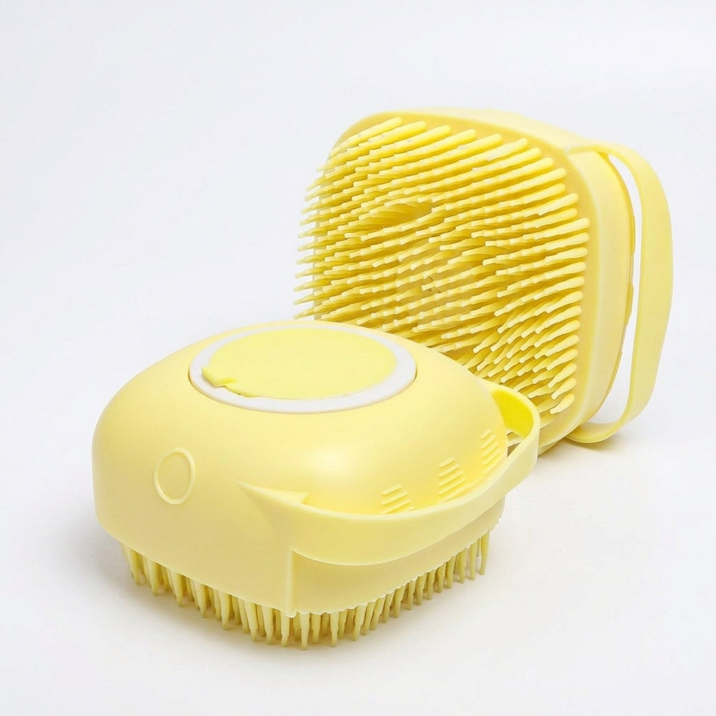 Cat Brush for Dog Bath and Dog Grooming, Soft Silicone Cat Grooming Brush with Massage Function, Shampoo Bath Brush for Haired Dogs, 1 Pack