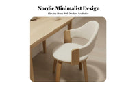 Removable and cleanable Cover Upholstered Wooden rotate Chair sturdy Wood Frame Wheelless rotate Chair with Wooden Legs Easy to Clean Household Seating Ergonomic Backrest for Students, Home Office Workers, Homeowners, Dining Room, Bedroom, Reception Area