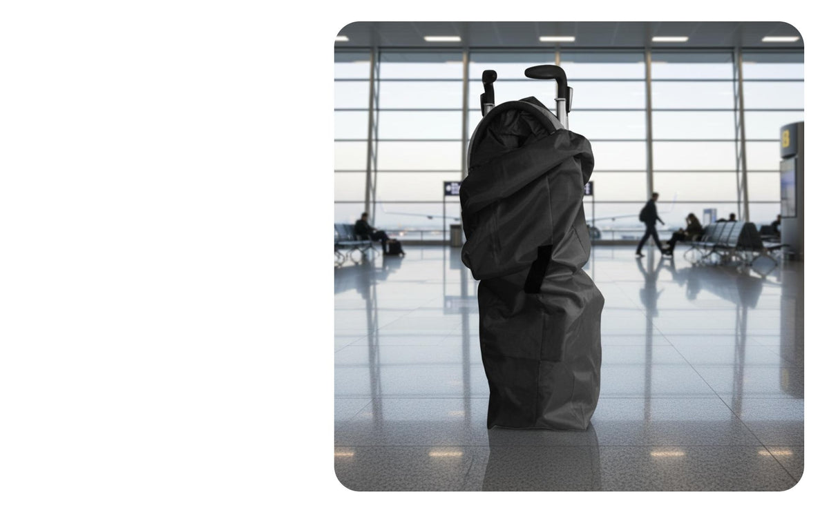 Umbrella Pushchair Storage Bag Dustproof Pushchair Travel Bag Folds into Pouch Airplane Cover for Passengers, Parents