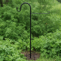 Shepherds Hook with Flag Holder Multi-Prong for Patio