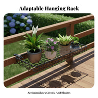 Railing Planter Basket Easy Installation Railing Plant Basket Weather-Resistant