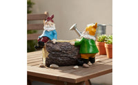 Dwarf Figurine Planter Creative Design Dwarf Figurine Pot Brightly Painted Gnome Flower Pot for Balcony, Desktop, Office Desk