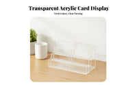 Acrylic Card Stand Tiered Organizer Space Saving for Desktop Collectors