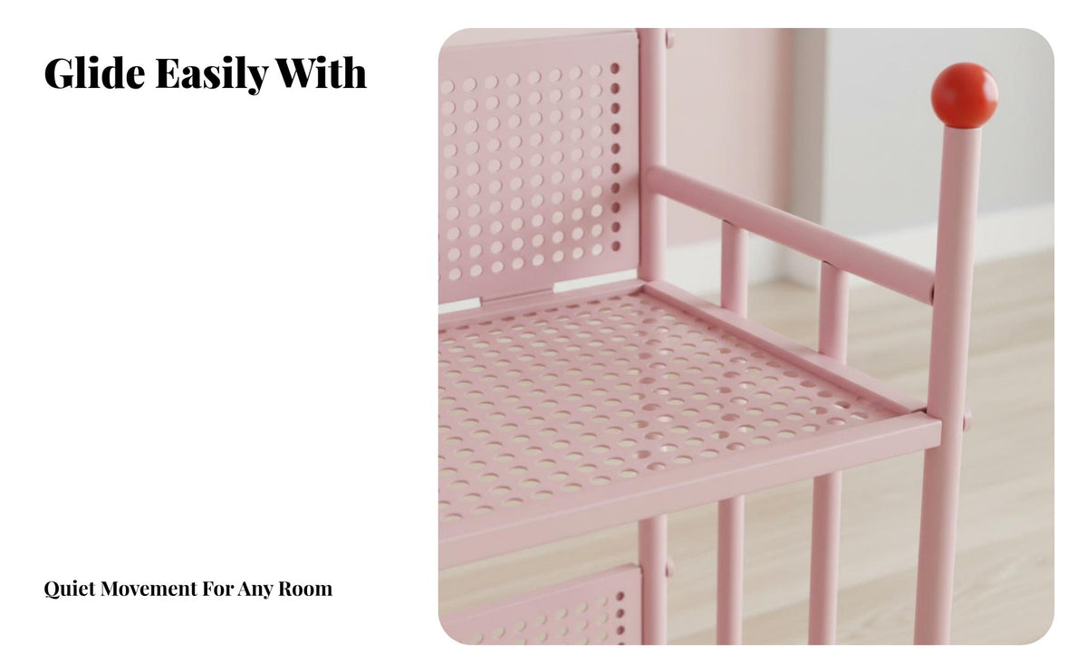 Space-Saving Multi-Tier Storage Trolley Mobile with casters 3-Tier Rolling Rack Multifunctional storage shelf Sturdy Construction for Apartment Dwellers, from sliding awayice Workers, Living Room, Small Spaces, Bedroom, Classroom