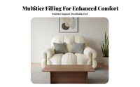 Straight-Line cushioned Sofa Small Space space-saving Couch Minimalist Aesthetic Household Furniture for Homeowners, partners, Living Room, Lounge Area, Office
