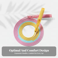 Double-bearingBearing Kids Jump Rope Ribbed Grip Speed Jump Rope Storage Pouch Skipping Cord Ball Bearings for Children, Beginners, Exercise