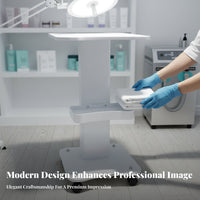 Aesthetic Instrument Trolley Silent Universal Wheels Esthetician Trolley Cart Mobile Spa Cart Thickened ABS Panel