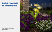 Outdoor Waterproof LED Solar Stake Light, Simulated Spider Lily Flower, Garden Decorative Light