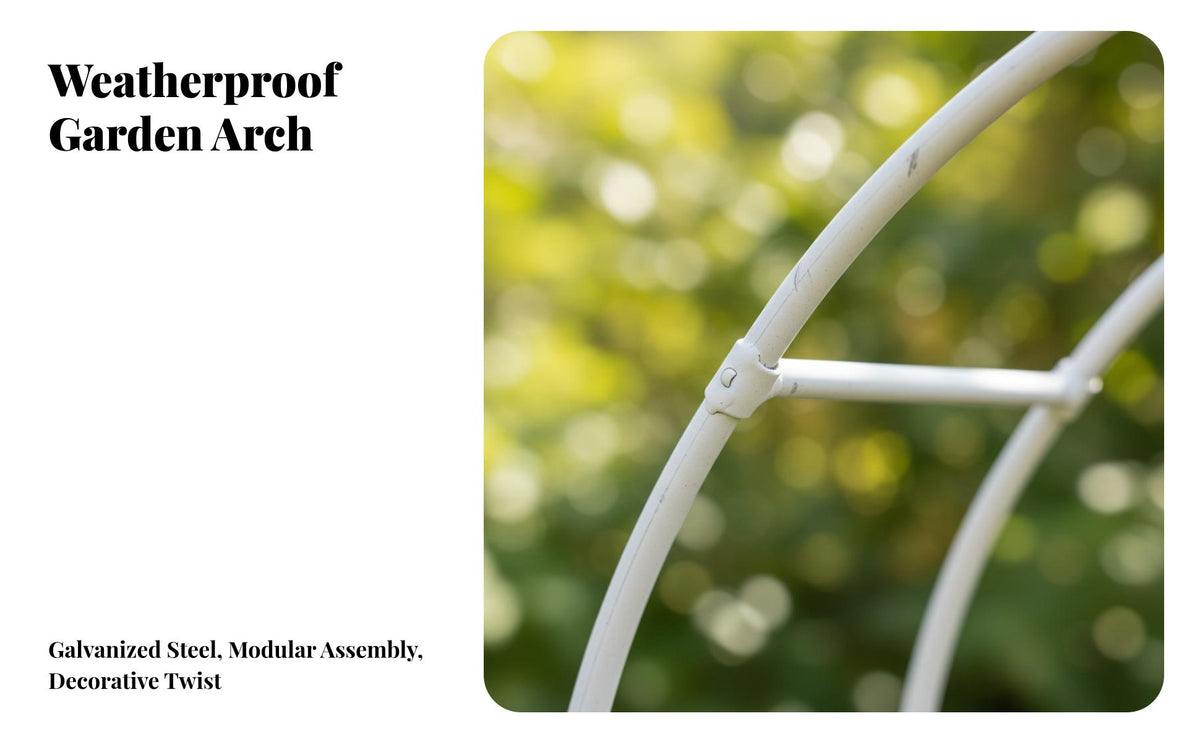 Metal Garden Archway Sturdy-Duty Climbing Plant Support Frame Metal Climbing Plant Support Weatherproof Wall Arch Trellis