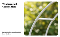 Metal Garden Archway Sturdy-Duty Climbing Plant Support Frame Metal Climbing Plant Support Weatherproof Wall Arch Trellis