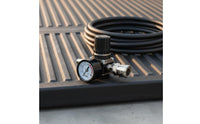 140 PSI Air Regulator with Gauge Square Body Air Compressor Regulator Metal Housing Pressure Reducing Valve Adjustable Knob for Workshop