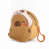 Cute Capybara Plush Coin Purse with Headphone Storage and Keychain, Ideal Gift