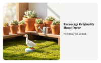 Micro Landscape Duck Decor Cute Waterfowl Figure Family Figurine Handmade Tiny Resin Duckling for Kids, Terrarium, Potted Plants, Desktop