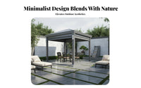 Modern Garden Gazebo Heavy Duty Aluminum Pergola Rustproof Waterproof Outdoor Canopy for Property Managers, Business Owners, Courtyard, Backyard, Deck