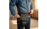 Quick-Hang Drill Waist Bag Waterproof Tool Pouch with Belt Clip Wear-Resistant Tool Holder with Pockets Durable for Electricians