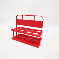 Water Bottle Rack with Handle Foldable Water Bottle Carrier Two-Tier for Coaches, Athletes, Sideline