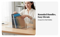 Clear Book Bin Transparent Design Clear Book Box Accessible Top for Teachers