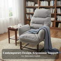 Lay Flat Function Foldable resting Recliner Adjustable Backrest Lounge Chair Multi-Purpose Indoor Furniture Ergonomic Design for Office Workers, Students, Homeowners, Living Room, Bedroom, Balcony