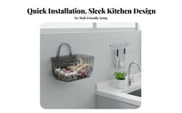 Ginger Garlic Storage Box Screwless Installation Wall Mounted Storage Basket Multi-Functional Hanging Kitchen Organizer for Pantry, Washroom