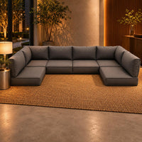 7 Pieces Home Padding PP Cotton Filling 7-Piece Sofa Cushion Set Tie-Secured